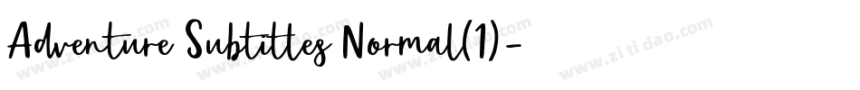 Adventure Subtitles Normal(1)字体转换